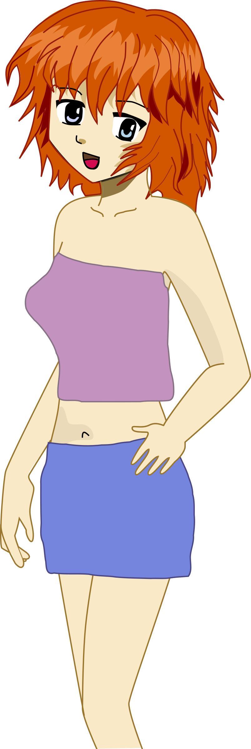 Anime Lady png transparent