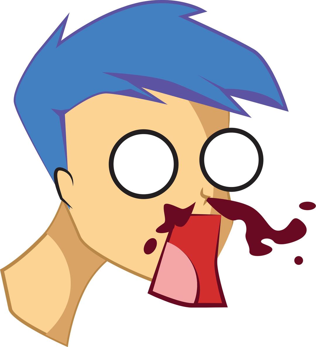 Anime Nose bleed png transparent