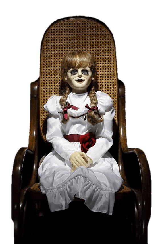 Annabelle Doll Sitting on A Chair png transparent