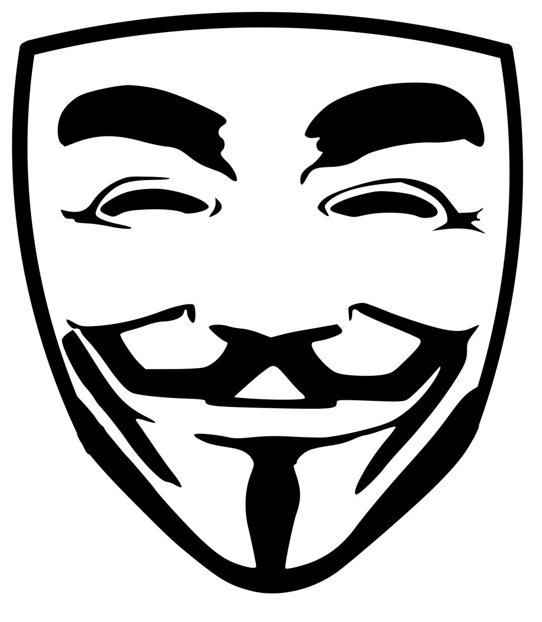 Anonymous Face Mask png transparent