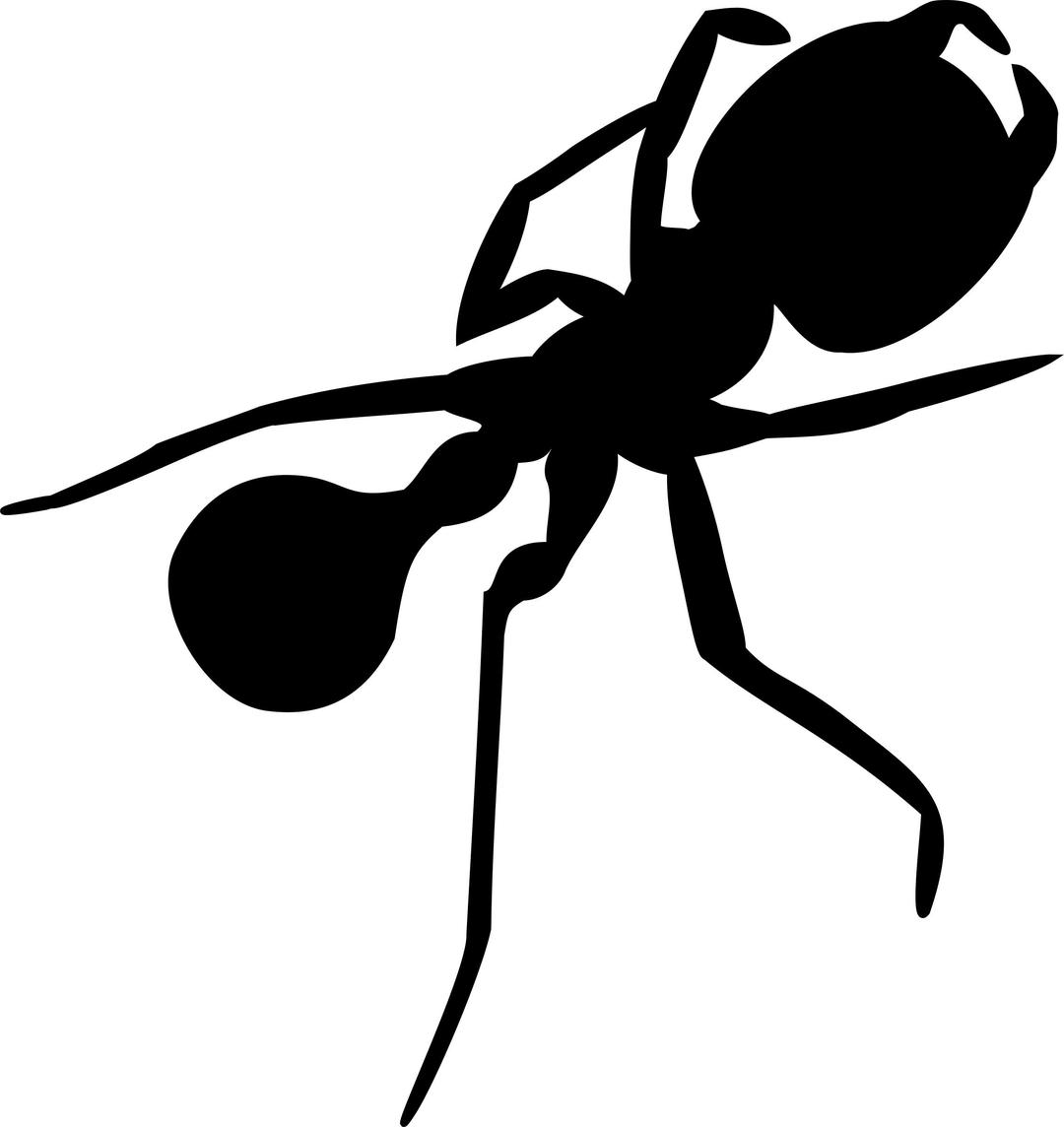 Ant silhouette 1 png transparent