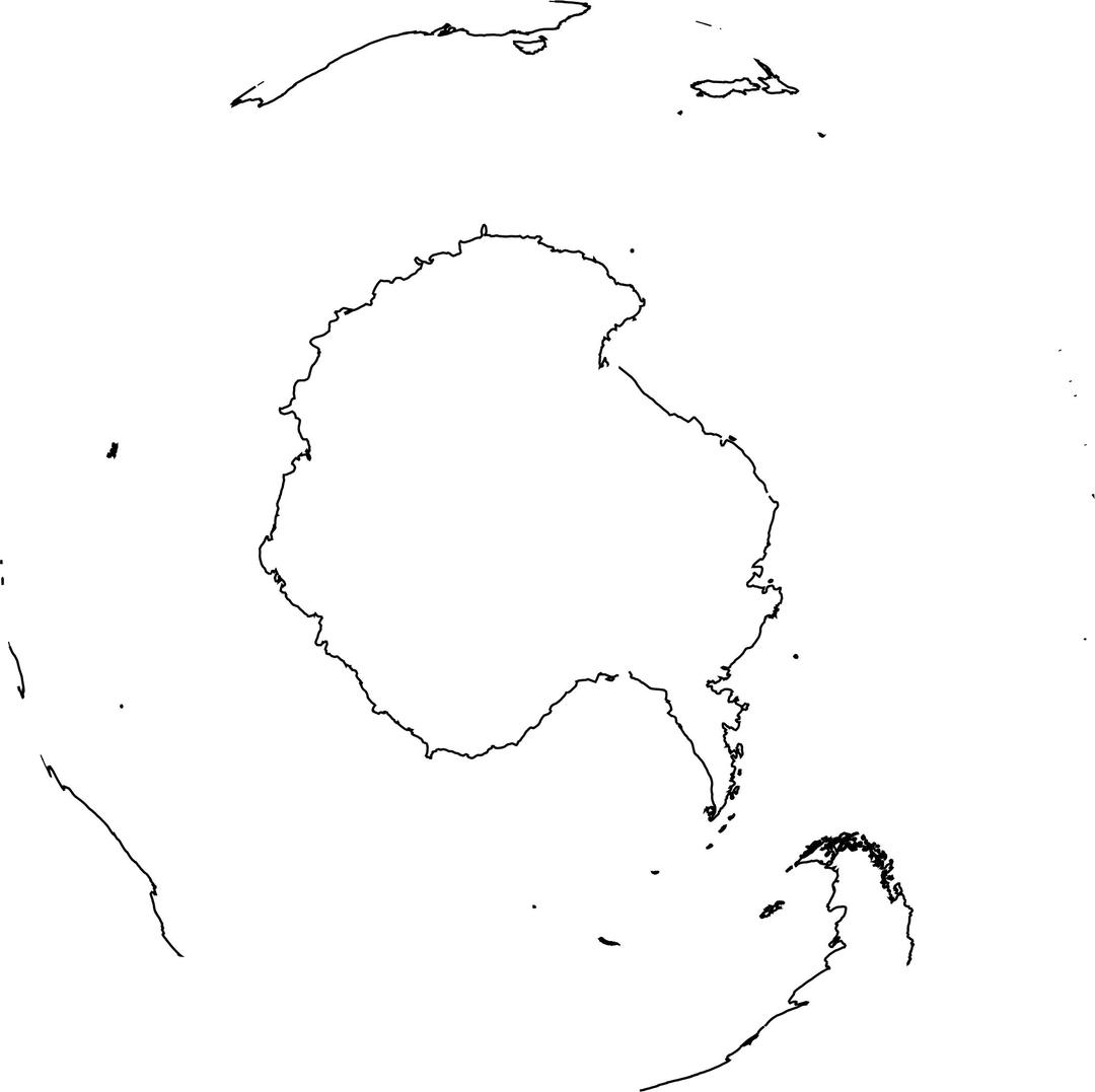 Antarctica as viewed from space. png transparent