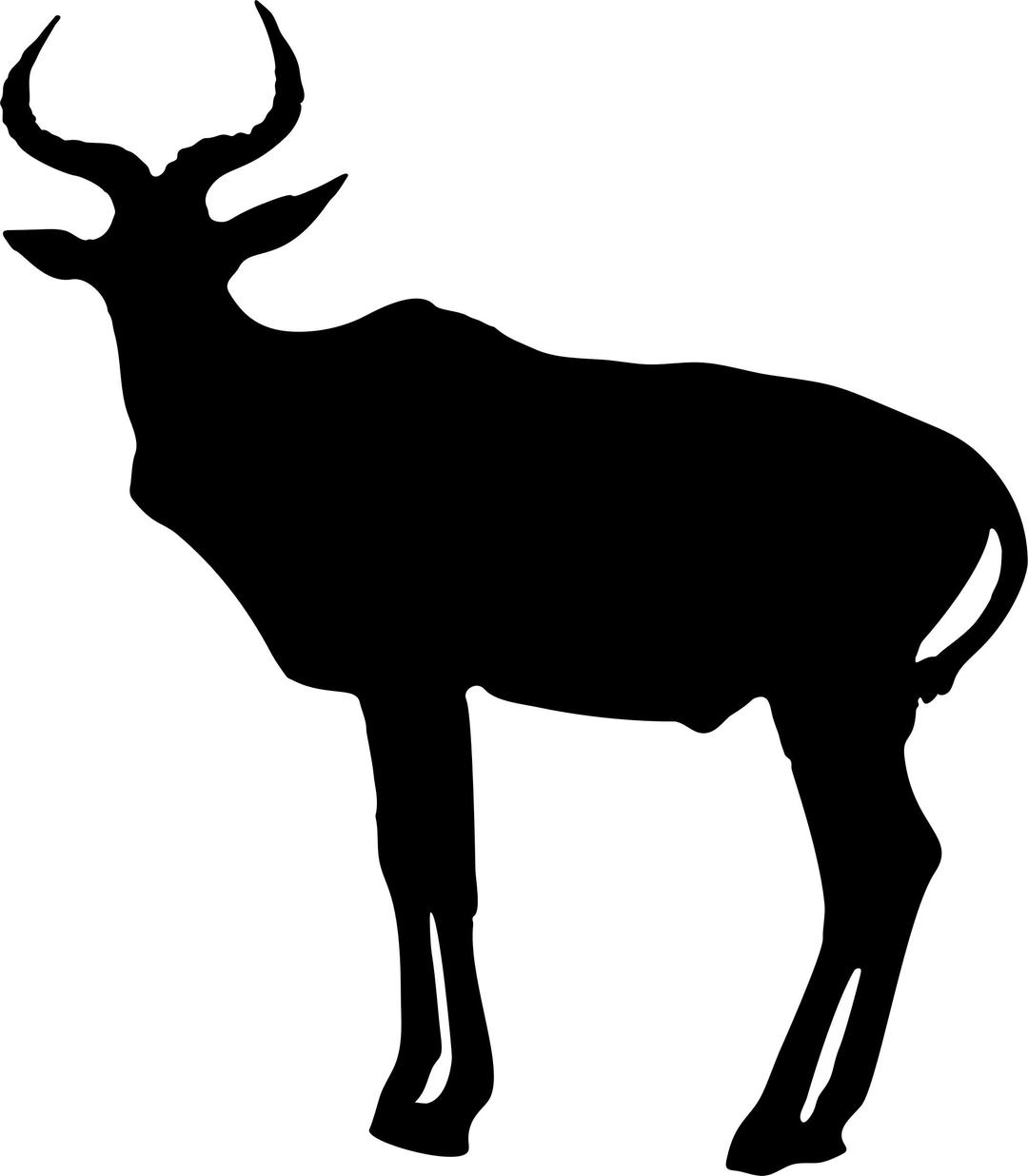 Antelope Silhouette png transparent