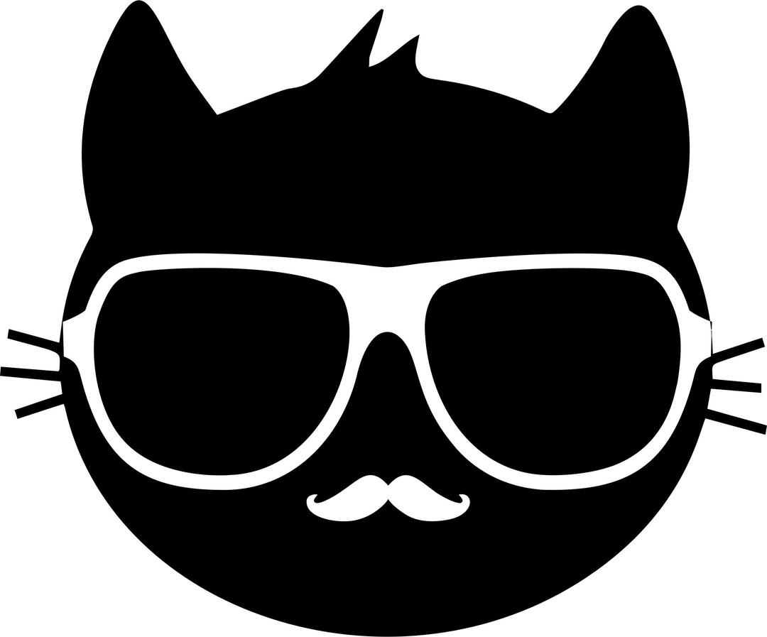 Anthropomorphic Cat With Glasses png transparent
