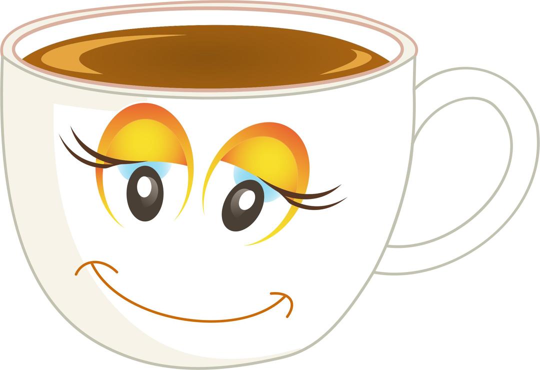 Anthropomorphic Happy Female Cup Of Coffee Or Tea Redrawn png transparent