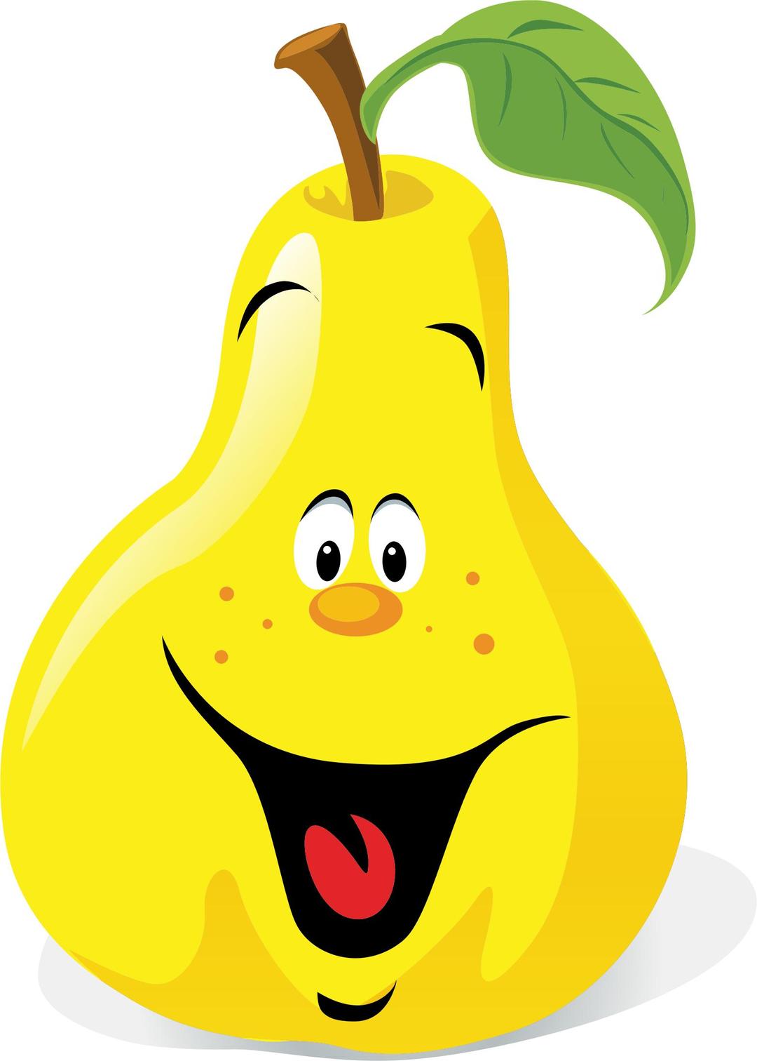 Anthropomorphic Happy Pear png transparent