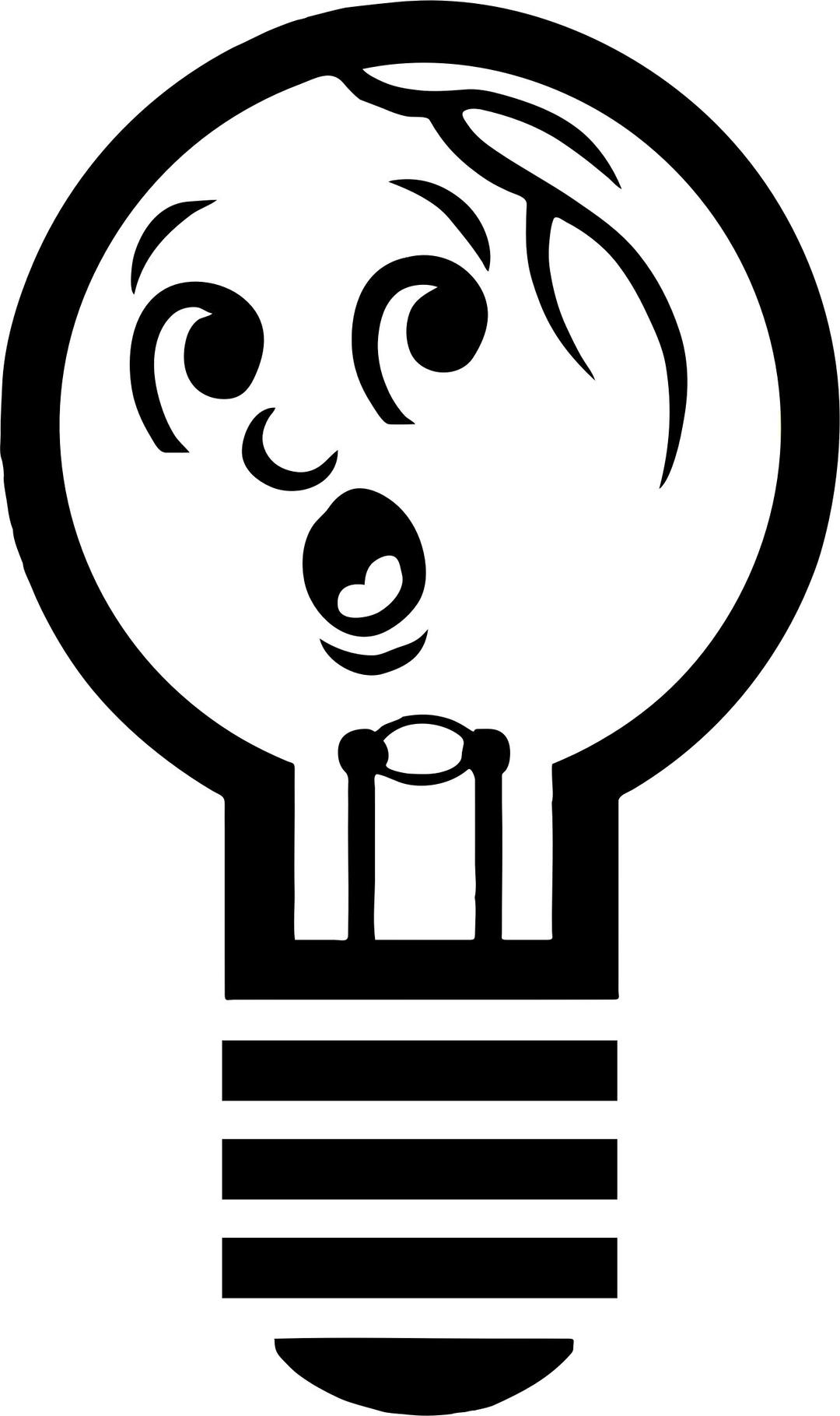 Anthropomorphic Light Bulb Silhouette png transparent