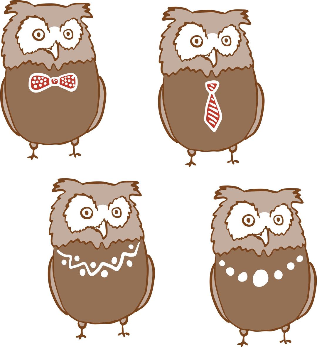 Anthropomorphic Owls png transparent