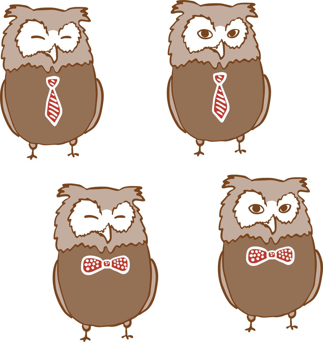 Anthropomorphic Owls 4 png transparent