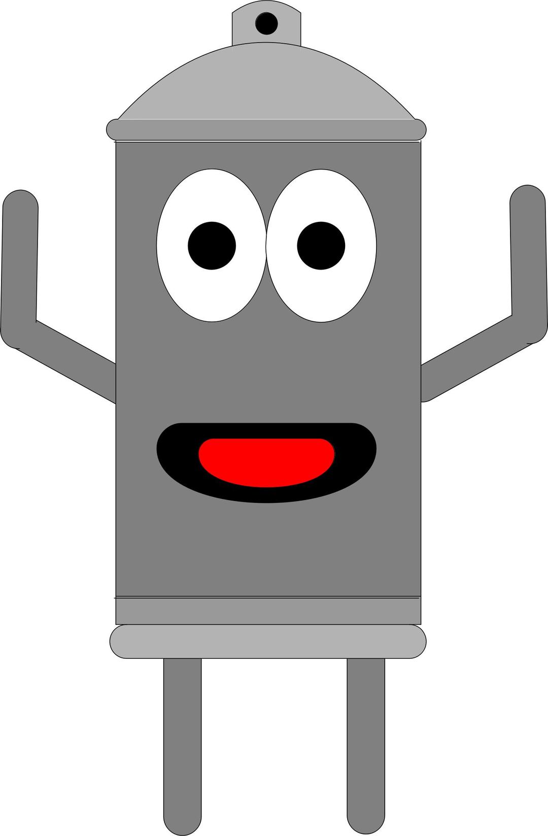 Anthropomorphic Spray Can png transparent