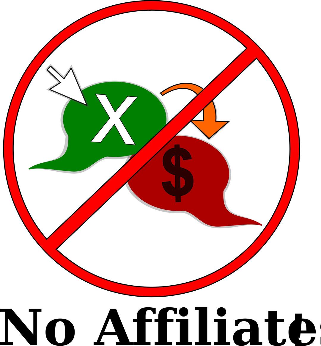 Anti advertising/affiliate logo sign png transparent