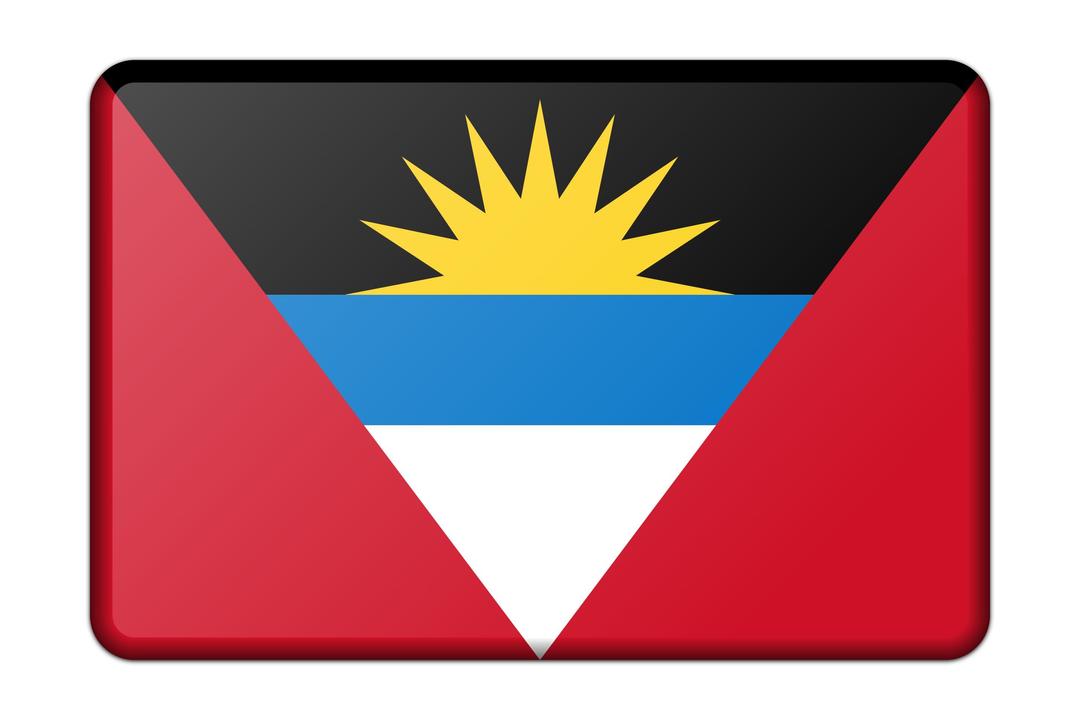 Antigua and Barbuda flag (bevelled) png transparent