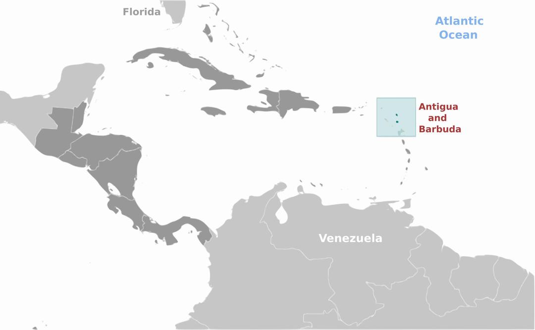 Antigua and Barbuda location label png transparent