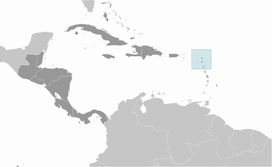 Antigue and Barbuda location png transparent