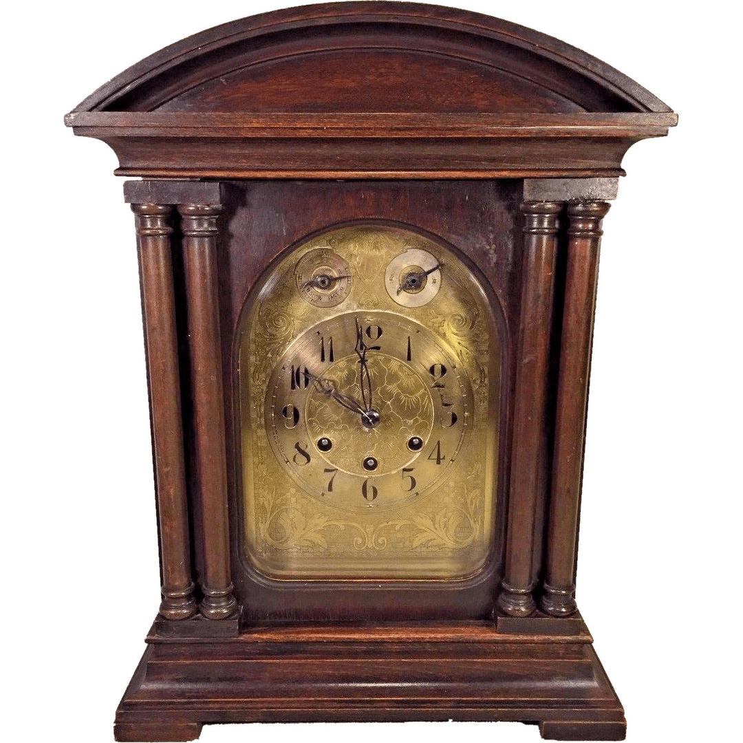 Antique Gustav Becker Clock png transparent