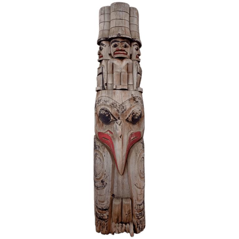 Antique Native American Totem Pole png transparent