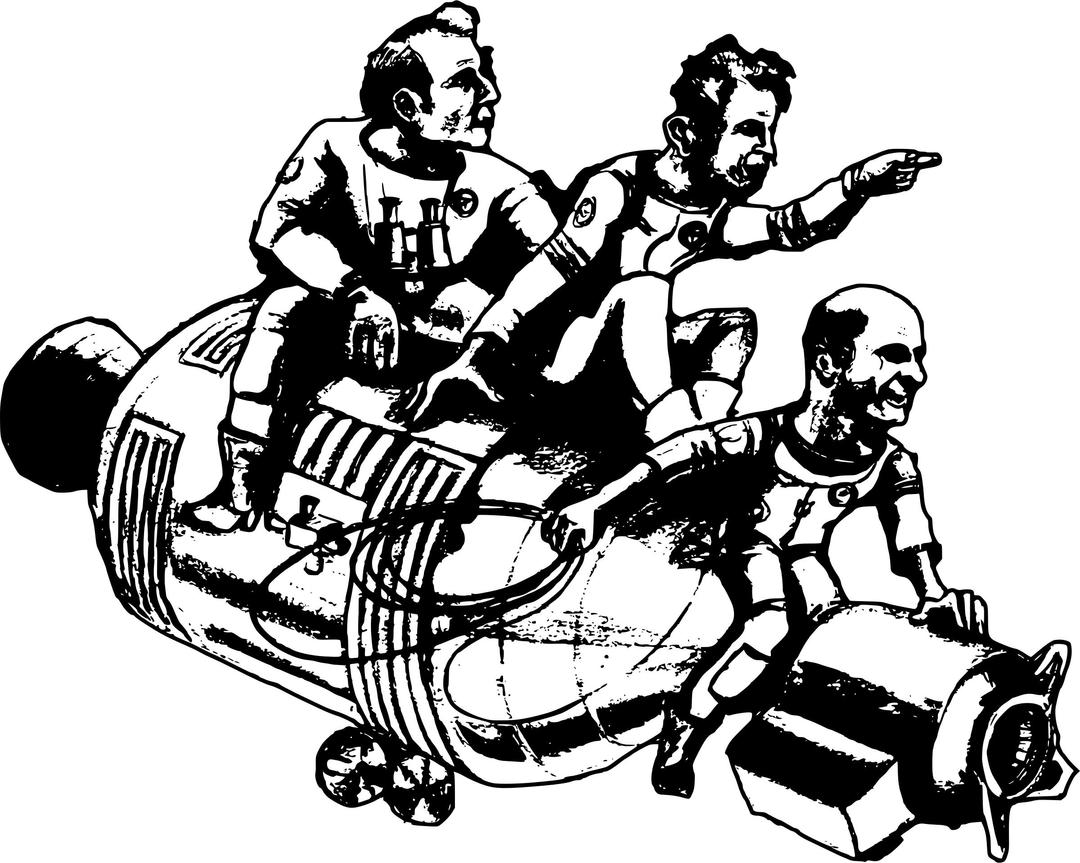 Apollo Crew Cartoon - 1975 png transparent