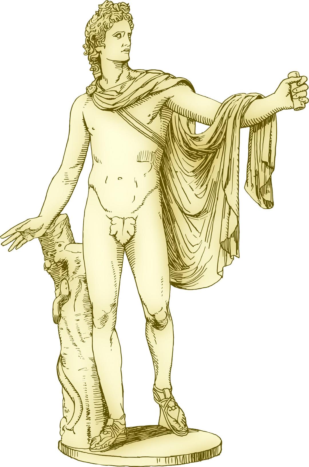 Apollo (marble statue) png transparent