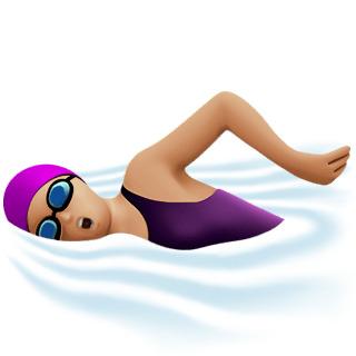 Apple Swimmer Emoji png transparent