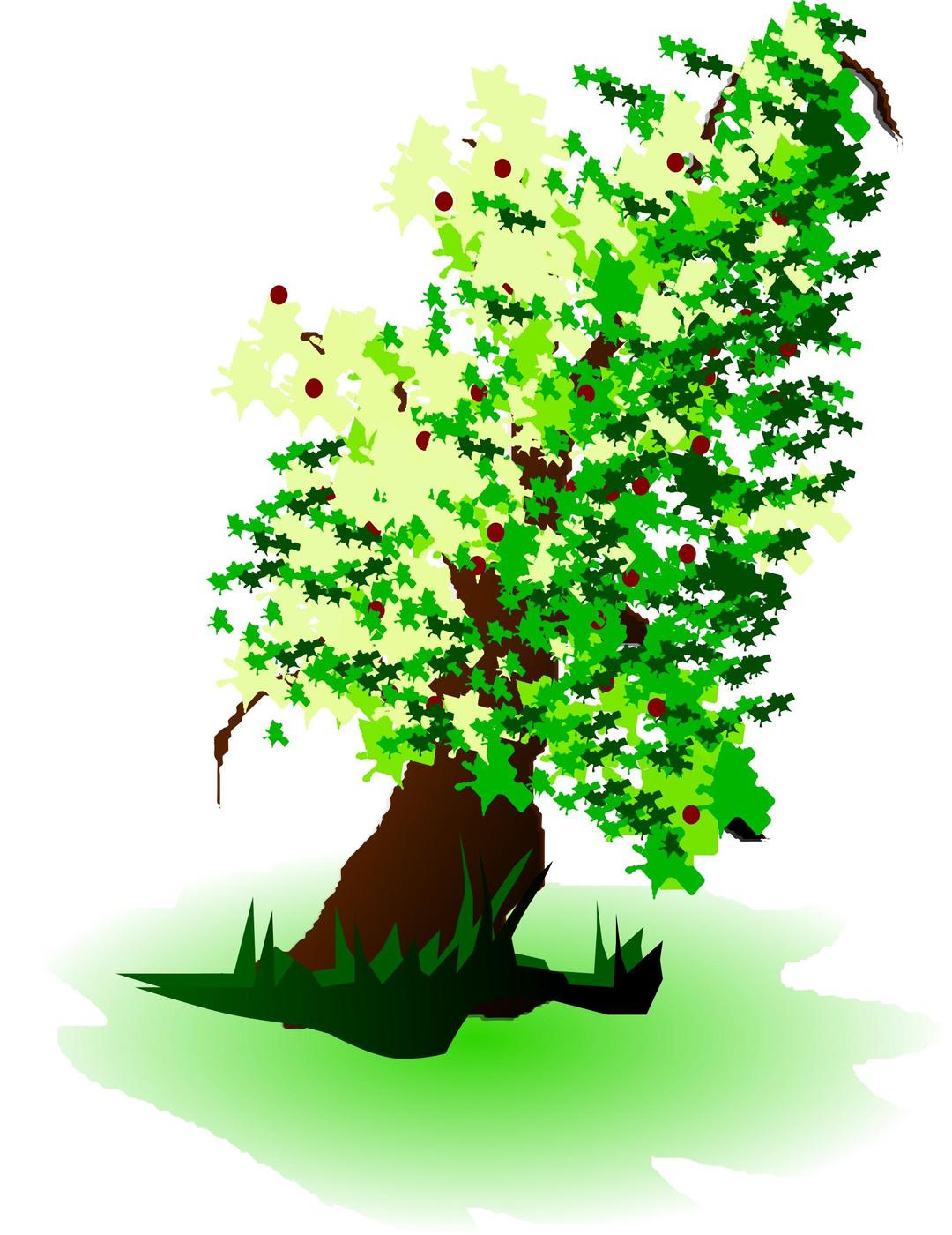 apple tree oil painting png transparent