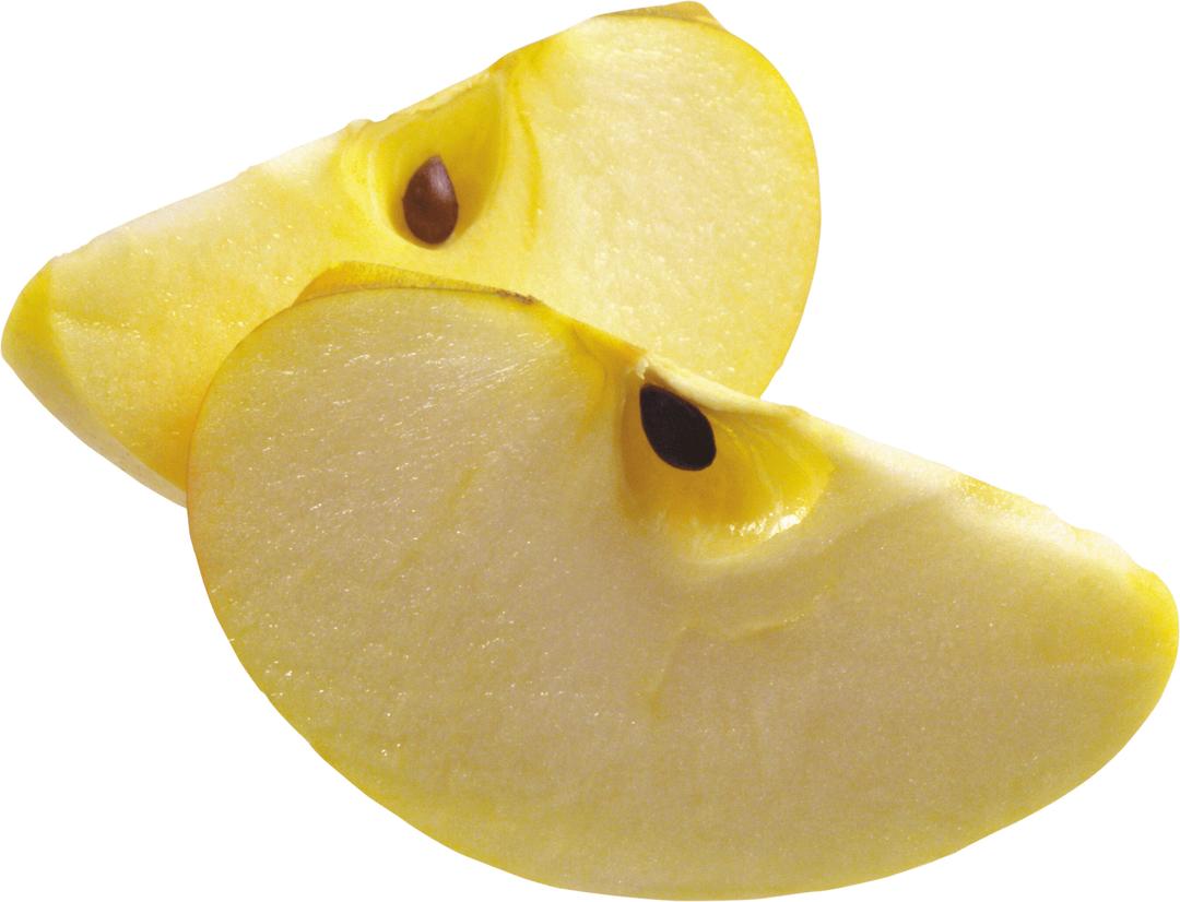 Apple Wedge Slice Yellow png transparent