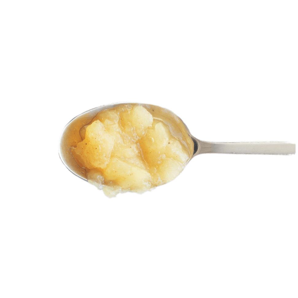 Applesauce on A Spoon png transparent