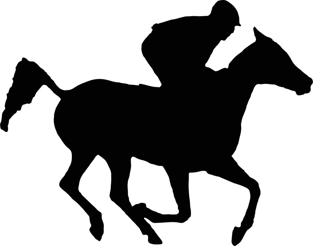 Arabian Racehorse Silhouette png transparent