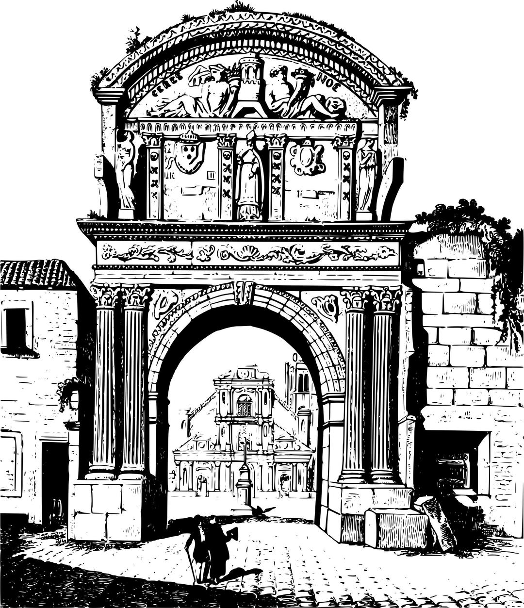 Arc de St Renobert in Auxerre png transparent
