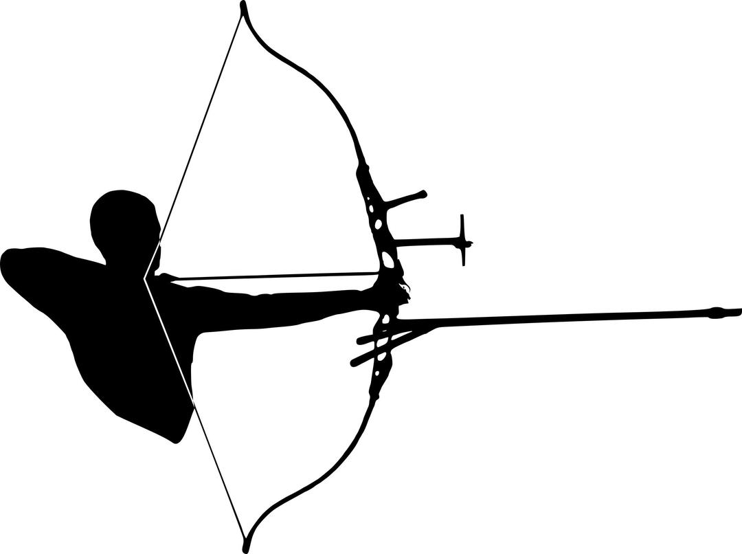 Archer silhouette png transparent