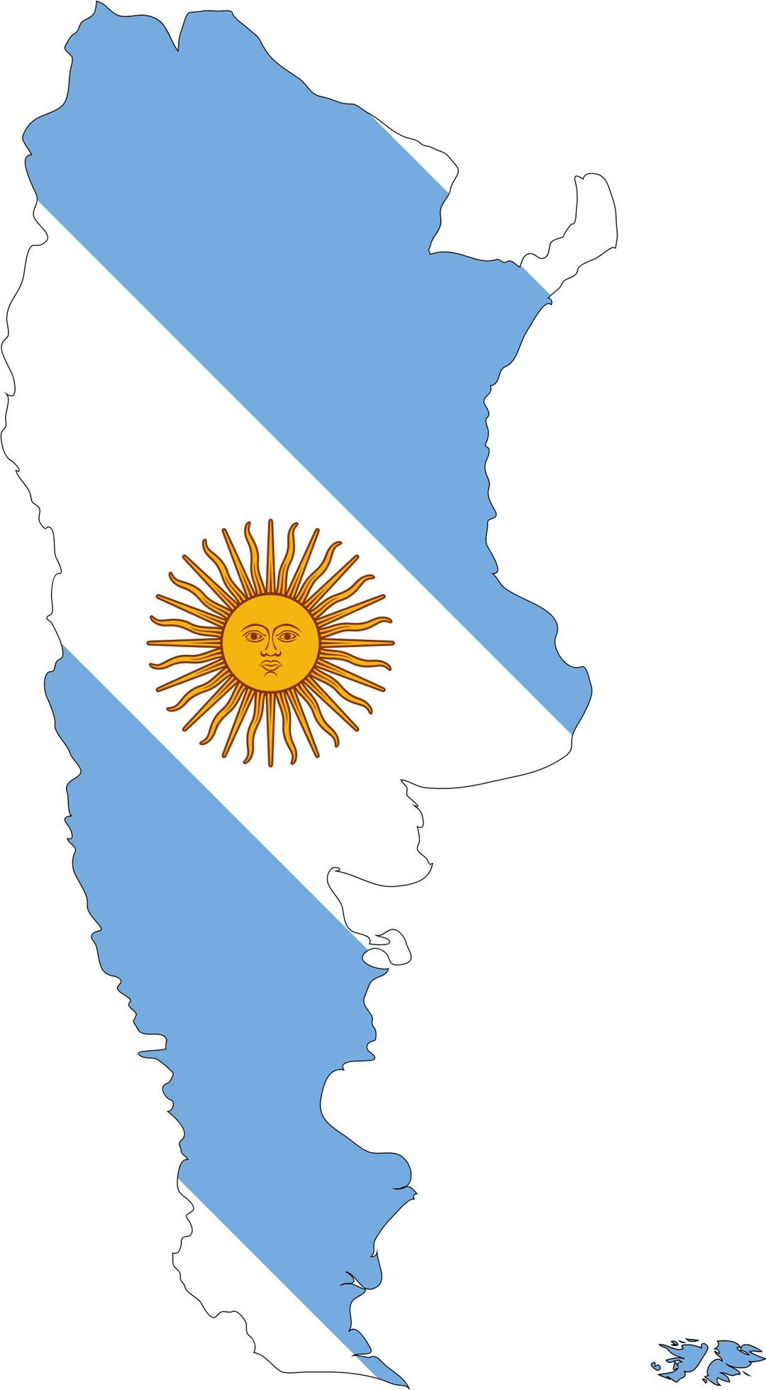 Argentina Map Flag png transparent