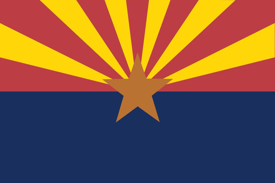 Arizona state flag png transparent