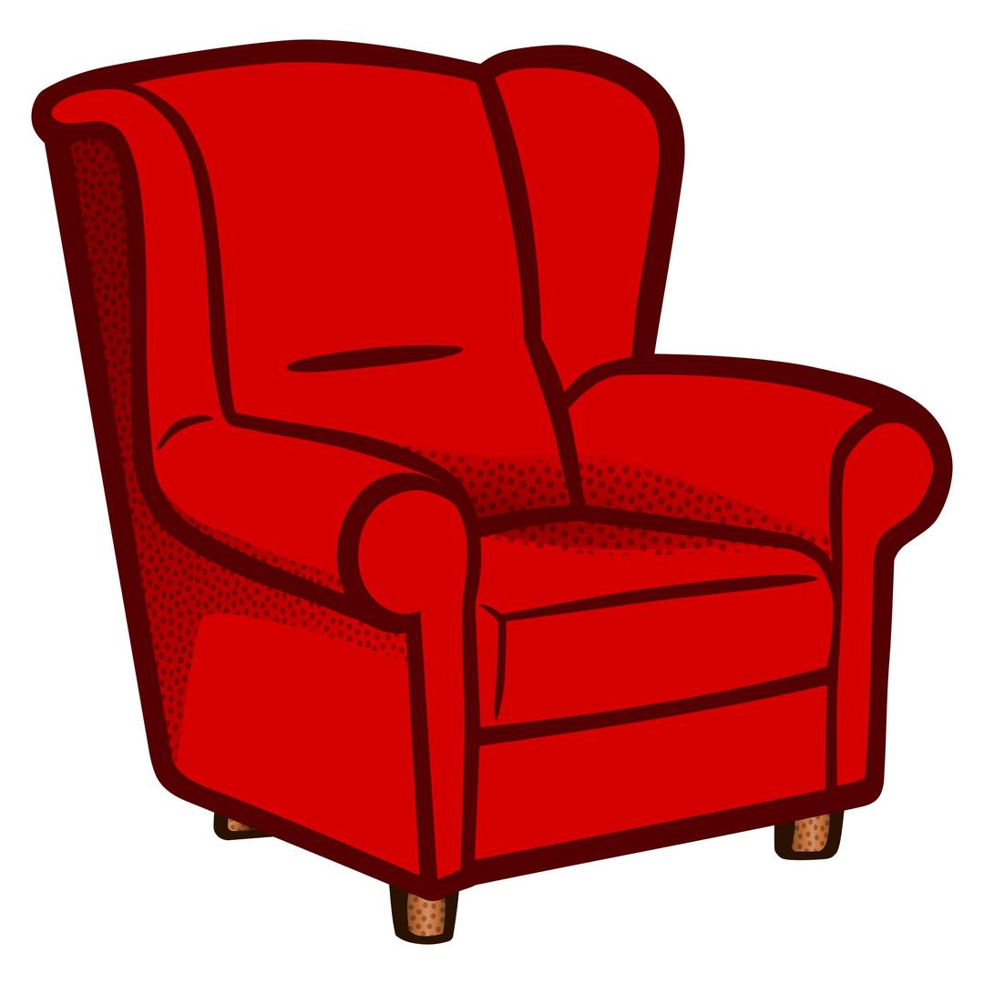 armchair - coloured png transparent