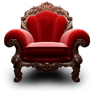 Armchair Red Royal png transparent