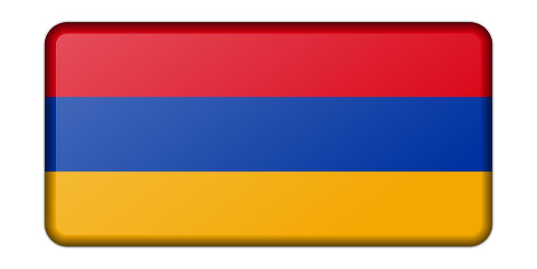 Armenia flag (bevelled) png transparent