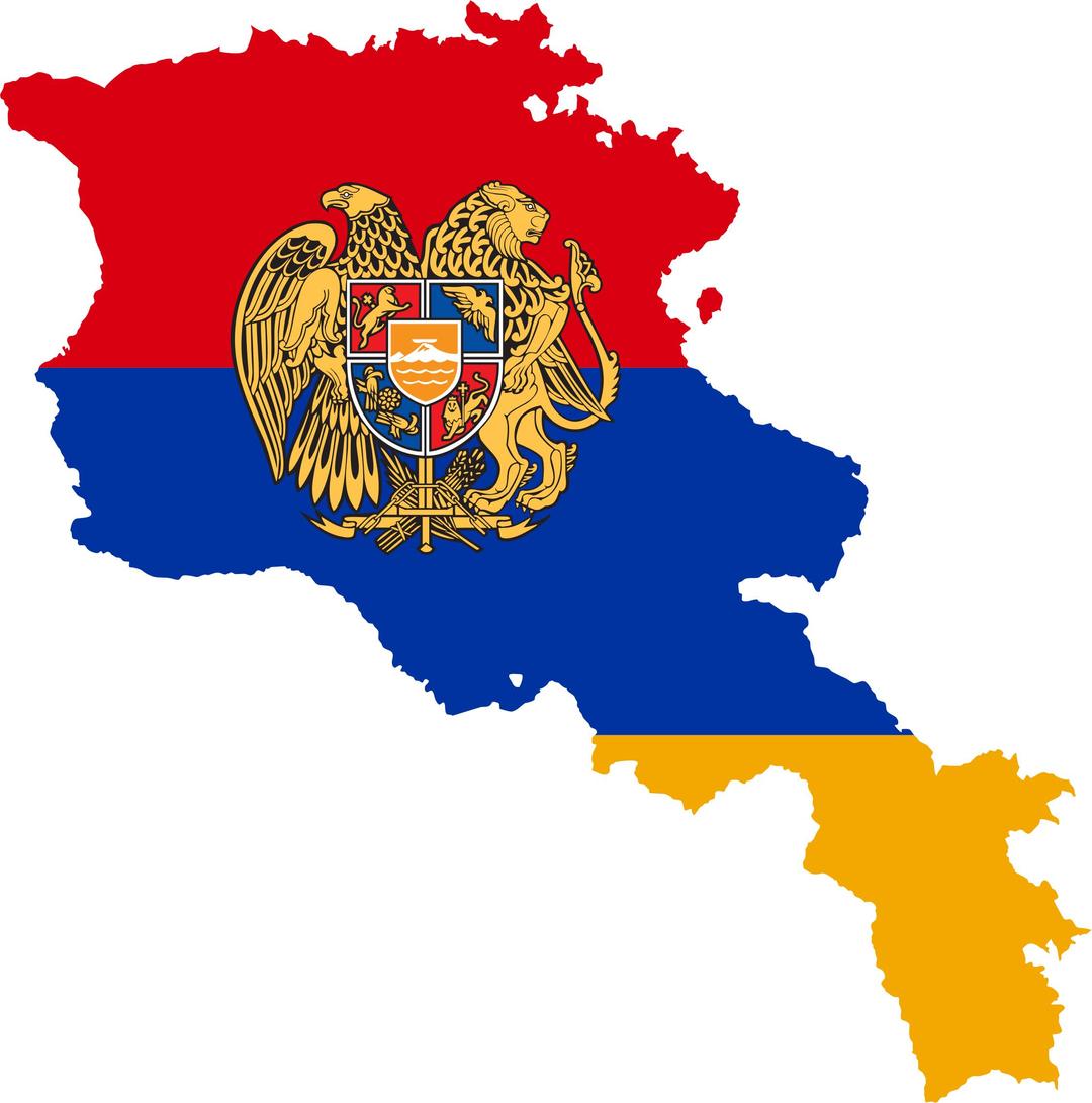 Armenia Map Flag With Coat Of Arms png transparent