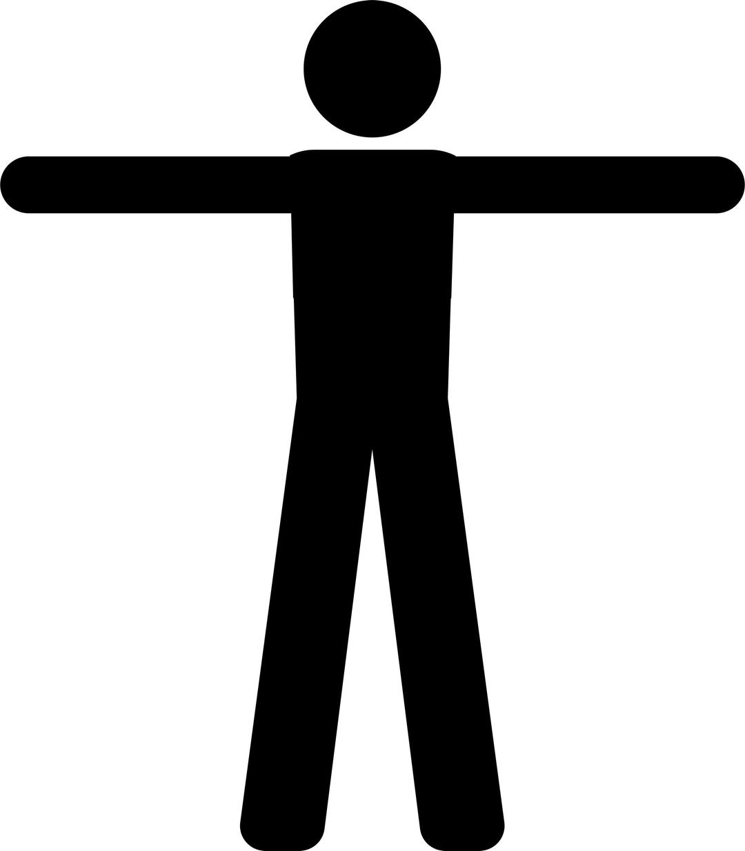 Arms Out Male Symbol Silhouette png transparent