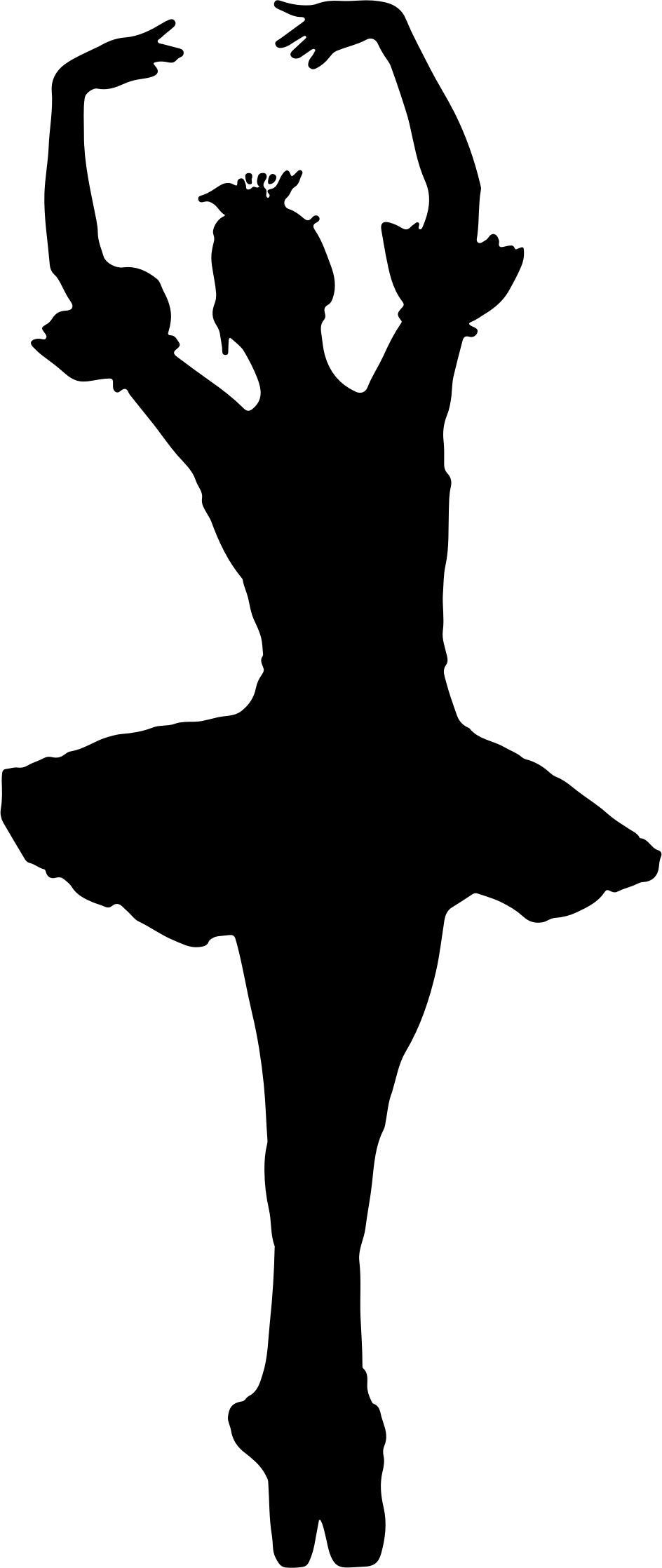 Arms Raised Ballerina Silhouette png transparent