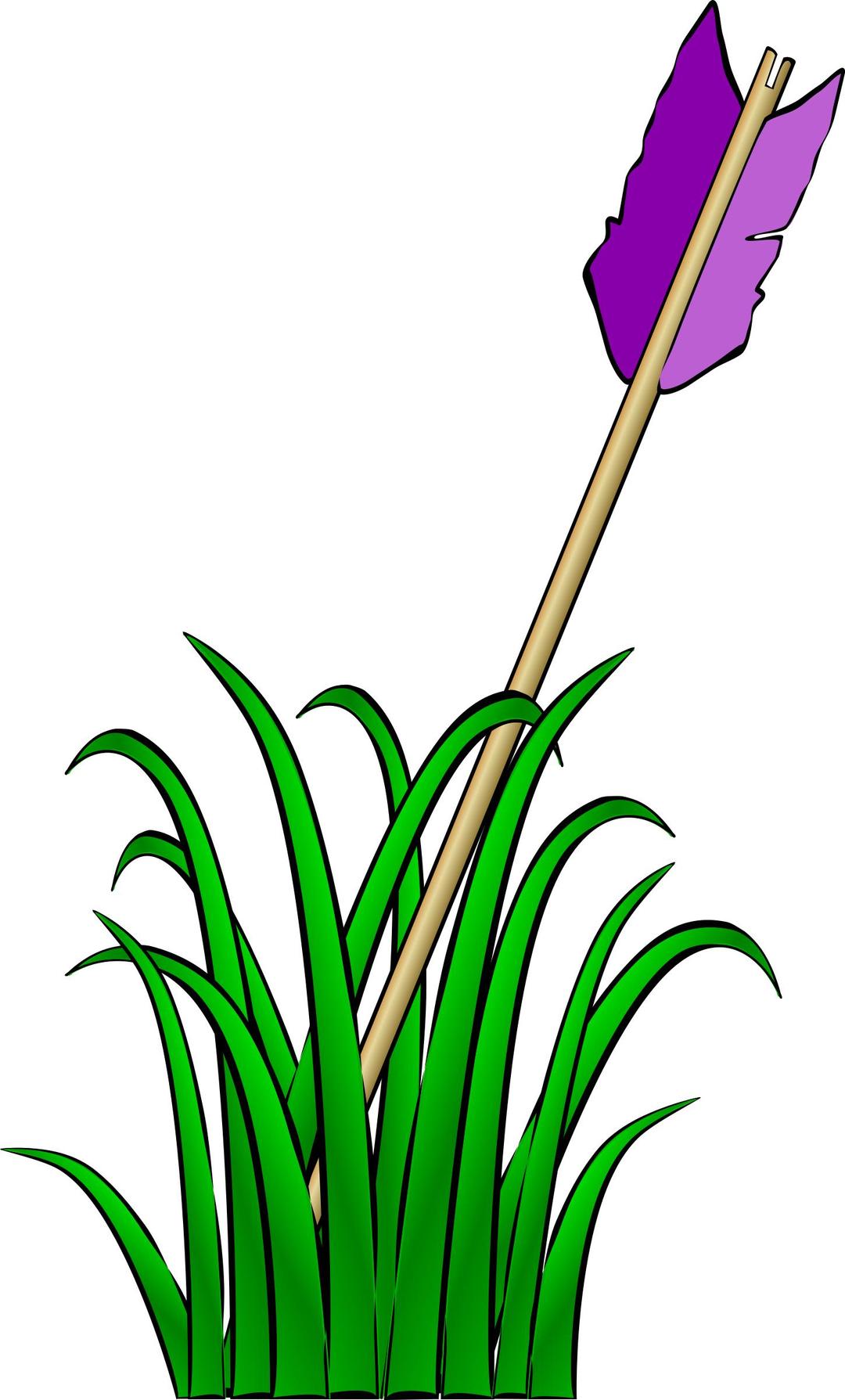 Arrow in the grass png transparent