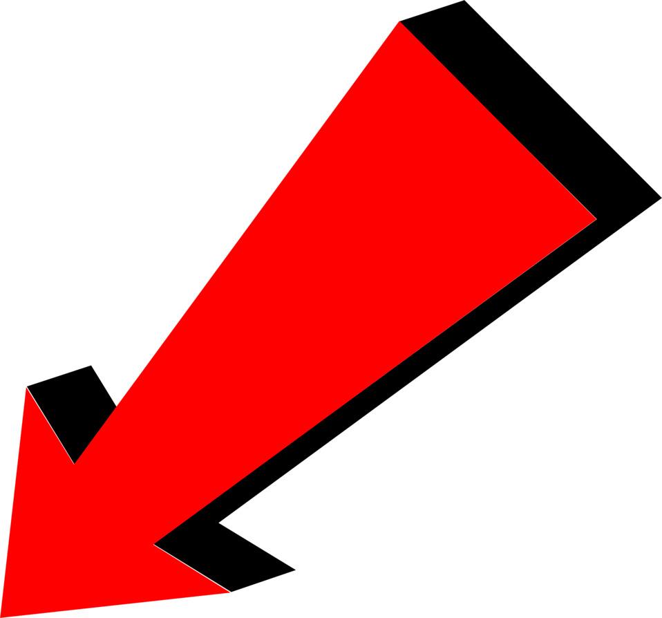 Arrow Red Pointing Bottom Left png transparent