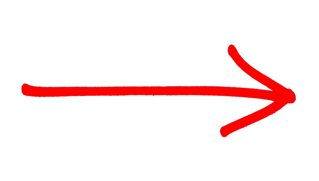 Arrow Rough Drawing Red Right png transparent