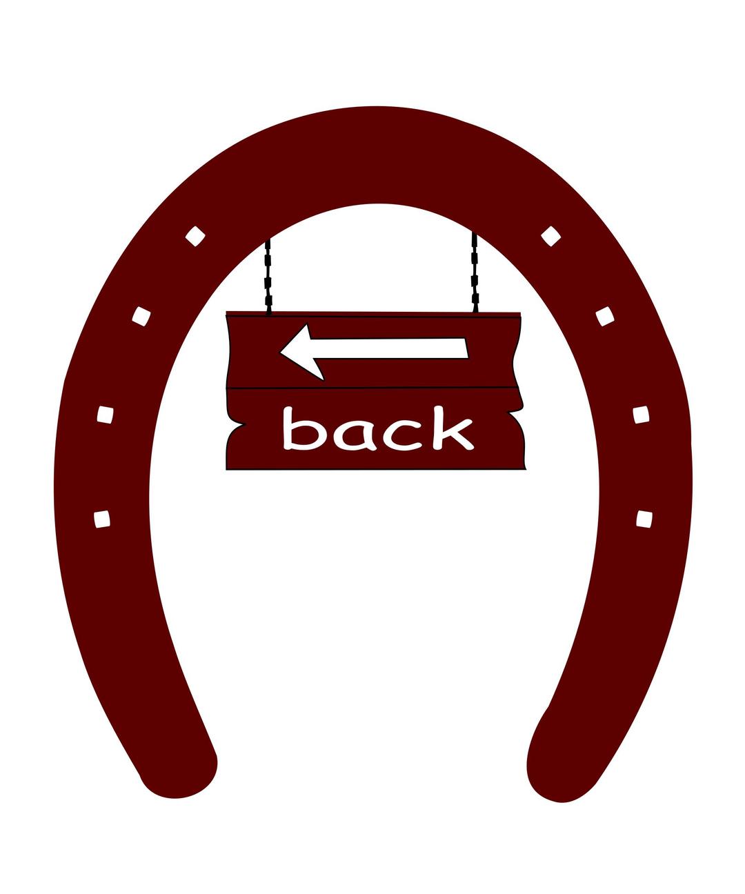 Arrow-sign-horseshoe-back png transparent
