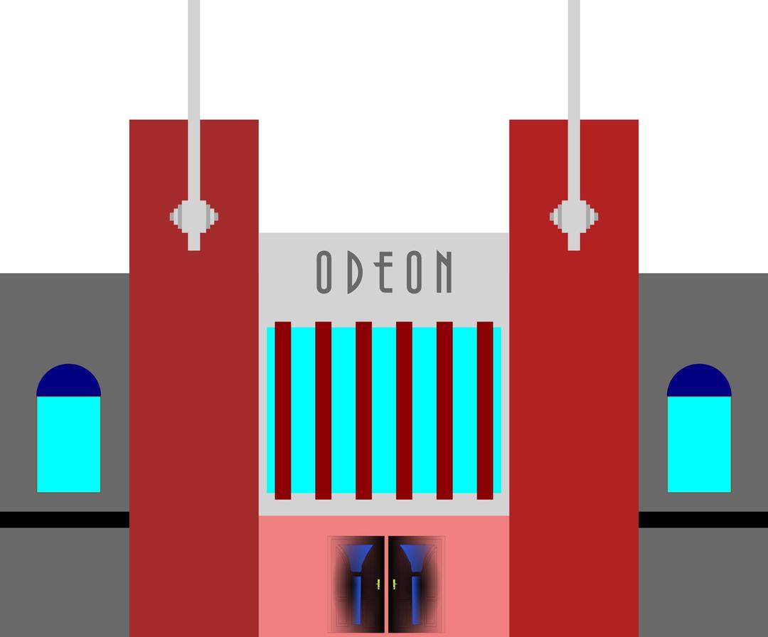 Art Deco Odeon Cinema png transparent