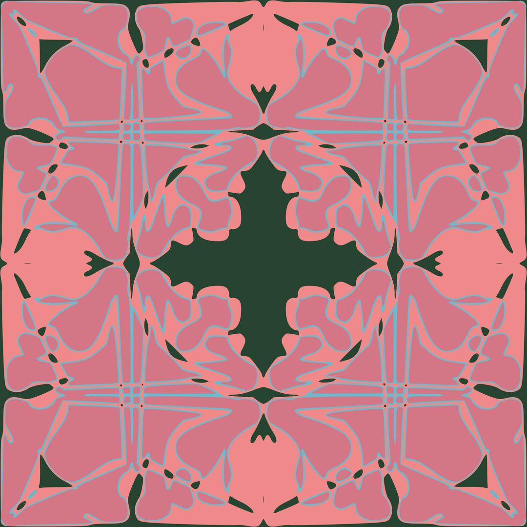 Art Nouveau Tile Pattern png transparent