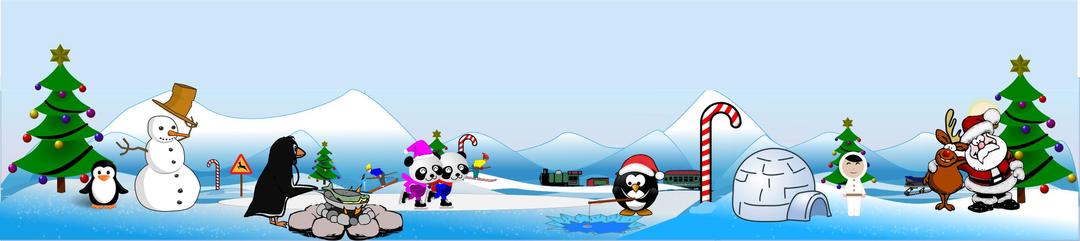 Artic North Pole Scene and Action View png transparent