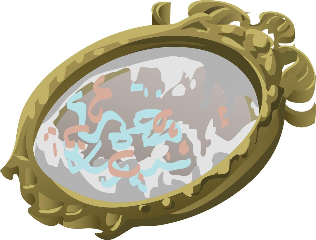 Artifact Mirror With Scribbles png transparent