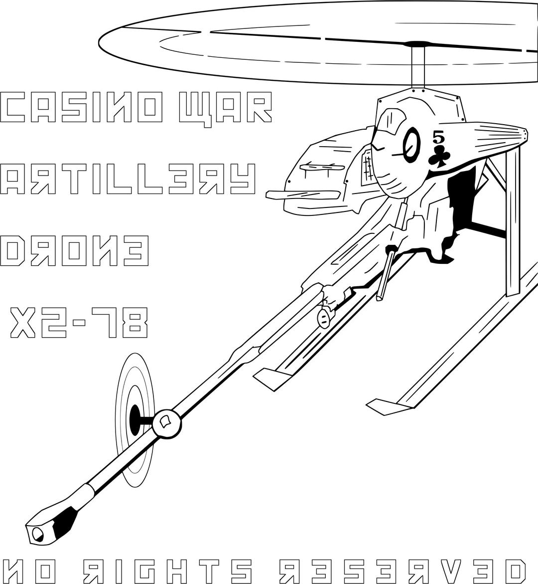Artillery Drone Coloring for Grown Ups png transparent