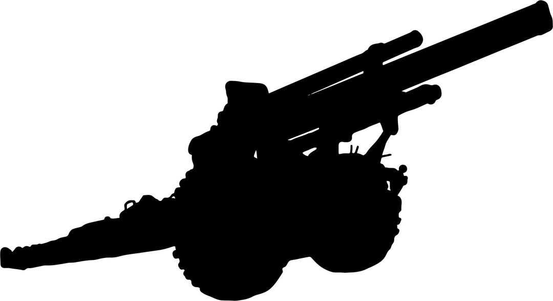 Artillery Gun Silhouette png transparent