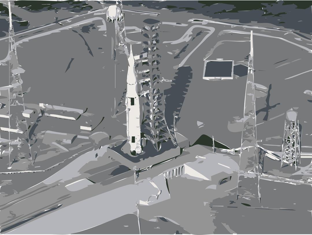 Artist concept of SLS on launchpad png transparent