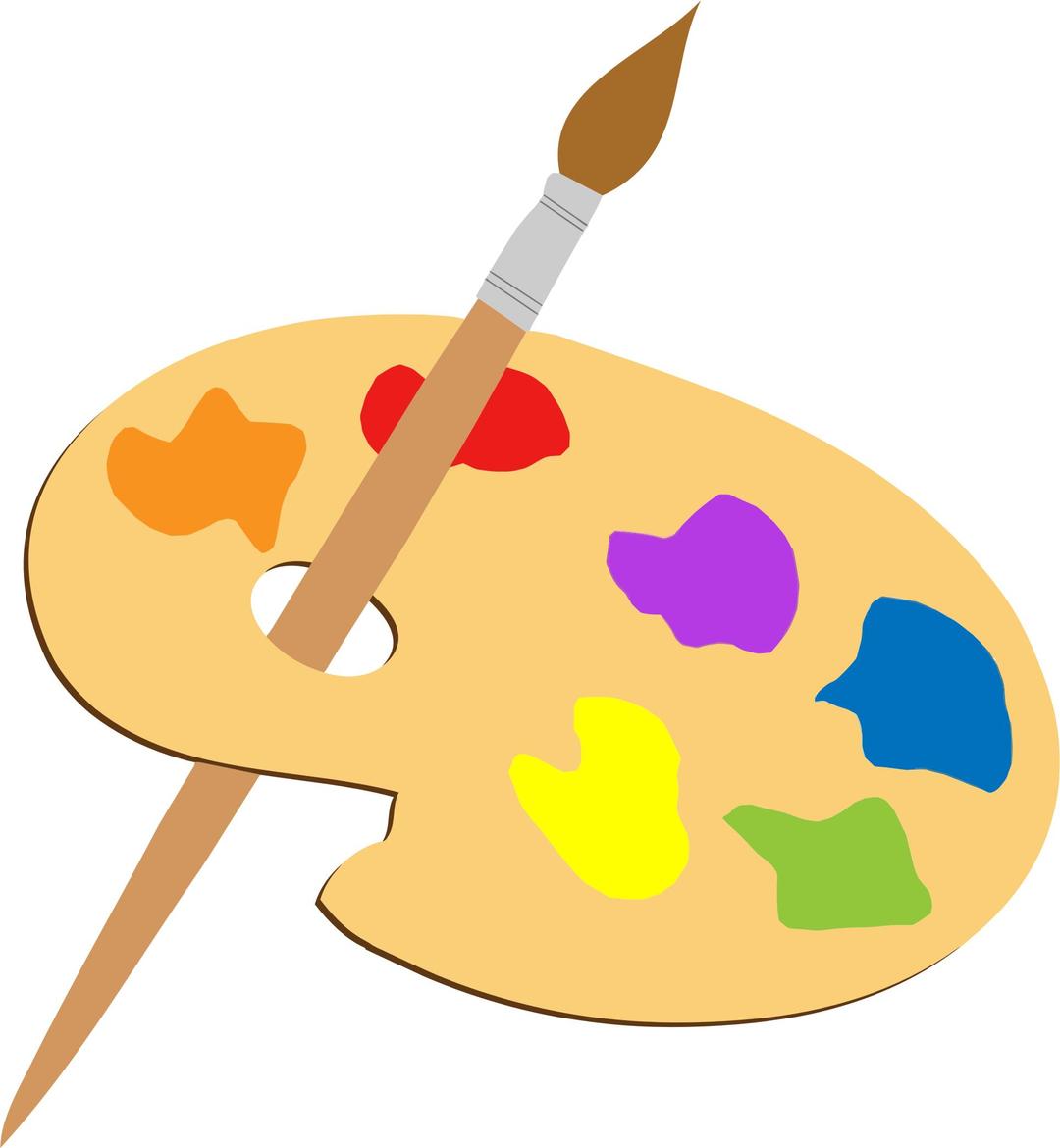 Artists Palette And Brush png transparent