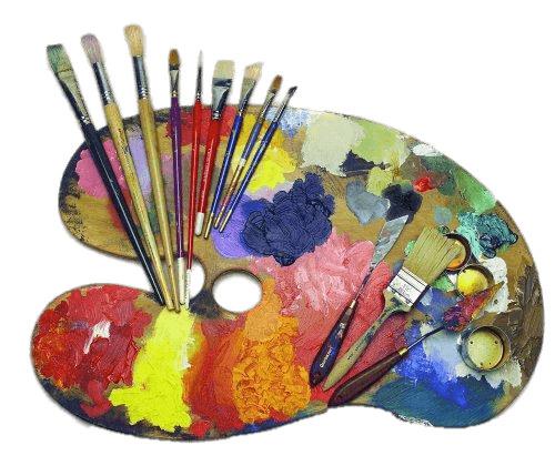 Artists Palette and Supplies png transparent
